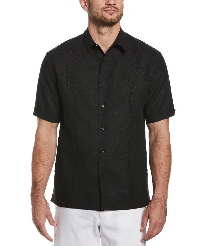 Linen Blend No-Pocket Guayabera Shirt Rayon Fabric Velvet Fabric Corduroy Fabric