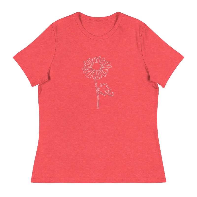 Aster Women's Relaxed T-Shirt Mesh Blend Leather Blend Suede Blend