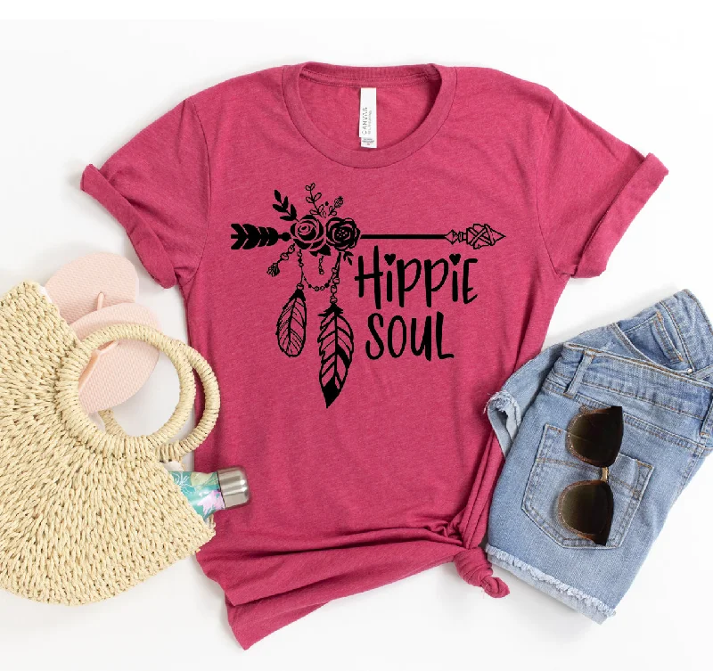 Hippie Soul T-shirt Hooded Caped Shawl Collar