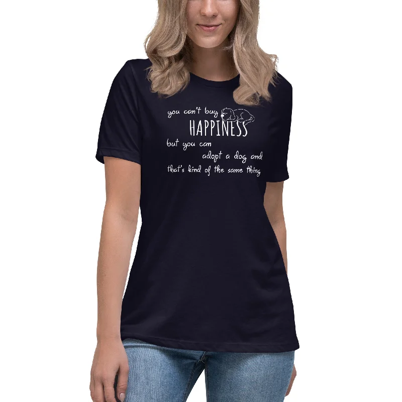 Happiness & A Dog T-Shirt Hooded Caped Shawl Collar