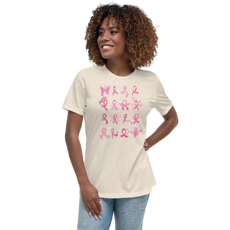 Rows of Ribbons Women's Relaxed T-Shirt Terry Blend Velvet Blend Canvas Blend