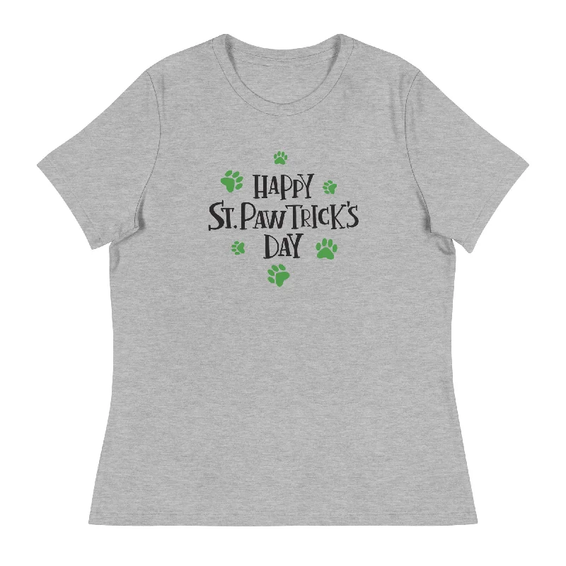Happy St. Pawtricks Day Women's Relaxed T-Shirt Elasticated Padded Insulated