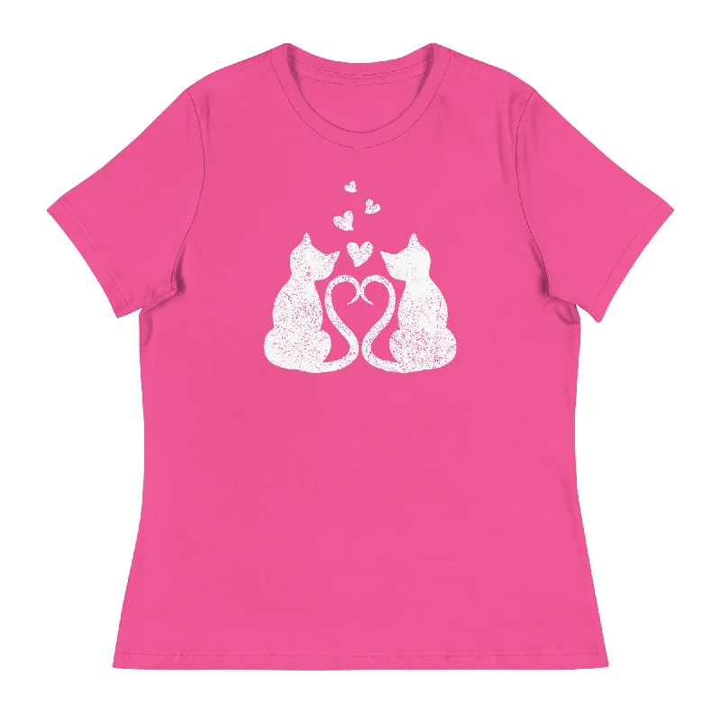 Kitten Love Women's Relaxed T-Shirt Iron Safe Non-Iron Wrinkle Free