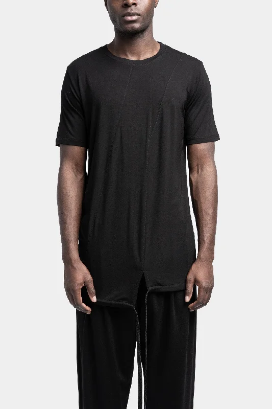 Bamboo drawstring detail t-shirt Zippered Front Buttoned Front Snap Front
