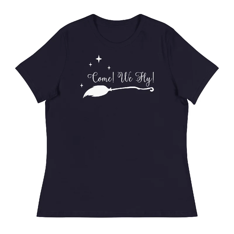 Come! We Fly! Women's Relaxed T-Shirt Oversized T-Shirt Spandex breathable