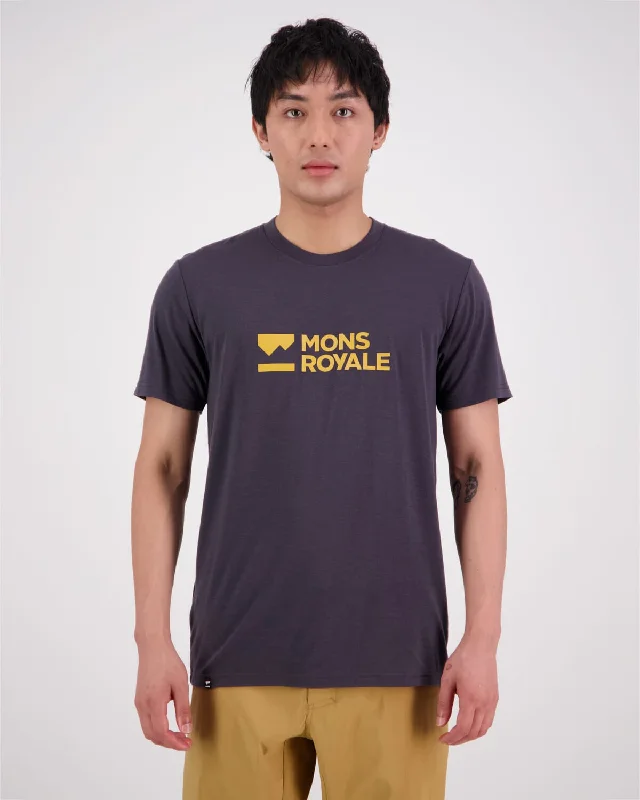 Icon Merino Classic T-Shirt - Shale Striped Floral Plaid