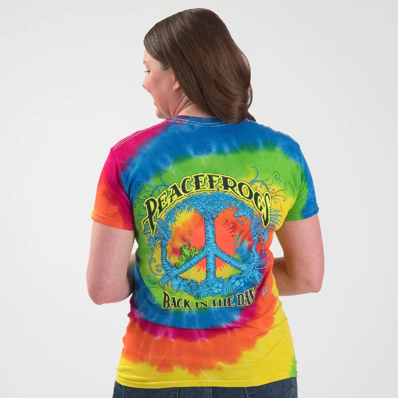 Peace Frogs Back in the Day Tie-Dye T-Shirt Chenille Fabric Brocade Fabric Lace Fabric