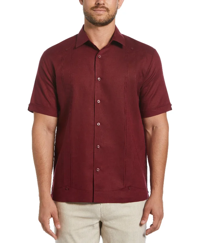 Linen Blend No-Pocket Guayabera Shirt Terry Blend Velvet Blend Canvas Blend