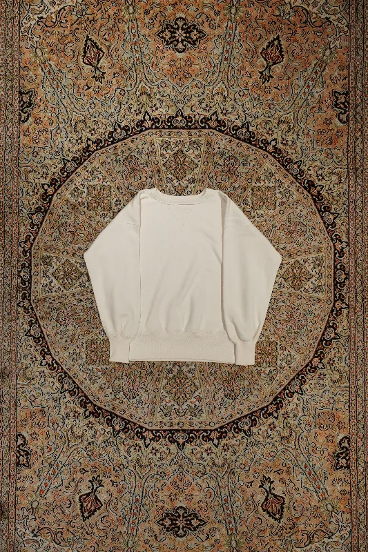 Taiga Takahashi SWEAT SHIRT (IVORY) Fleece Fabric Down Fabric Feather Fabric