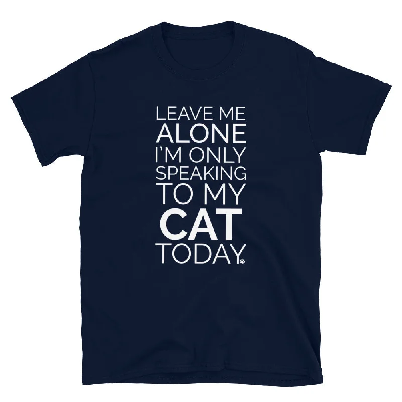 Leave Me Alone Cat T-Shirt Sequined Glittery Shiny