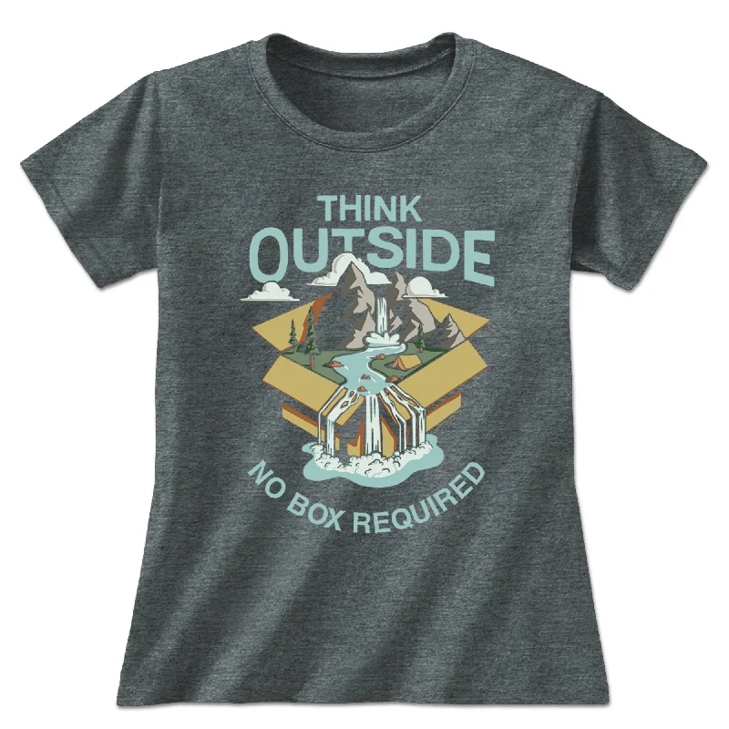 Think Outside Wild Ladies T-Shirt Handmade Hand-knitted Hand-woven