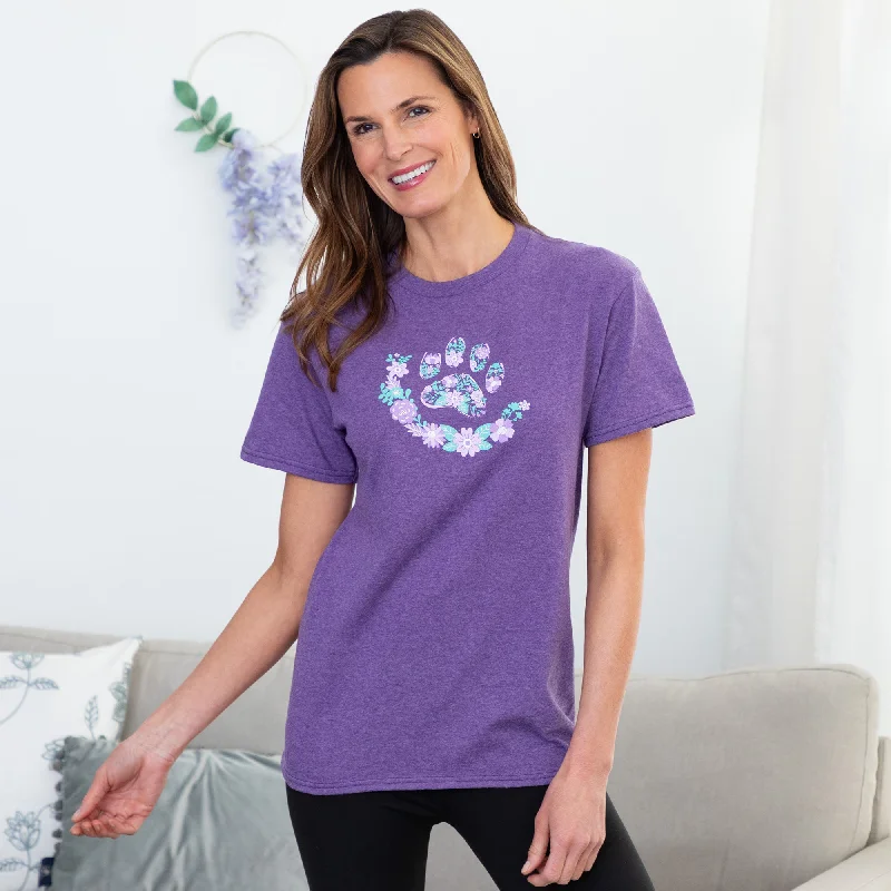 Paw Flower T-Shirt Nylon Fabric Polyester Fabric Spandex Fabric