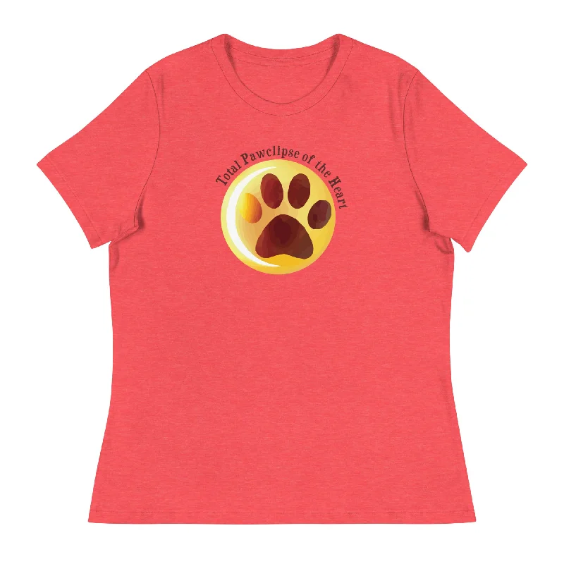 Total Pawclipse Of The Heart Women's Relaxed T-Shirt Hooded Caped Shawl Collar