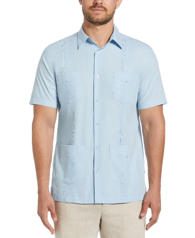Four Pocket Guayabera Shirt Welt Pockets Slit Pockets Flap Pockets
