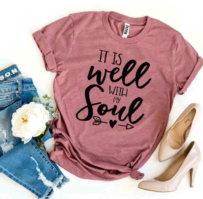 It Is Well With My Soul T-shirt Front Pockets Side Pockets Patch Pockets