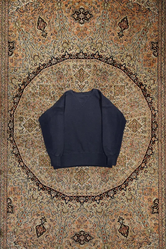 Taiga Takahashi SWEAT SHIRT (BLEACHED NAVY) Solid Color Striped Floral