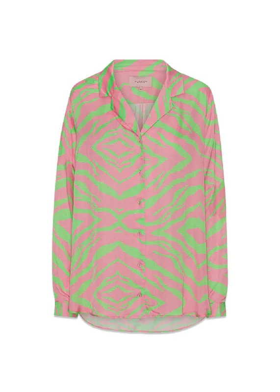 Taylor Shirt - Pink Tiger Art Print Fitted T-Shirt Seamless Stretchy