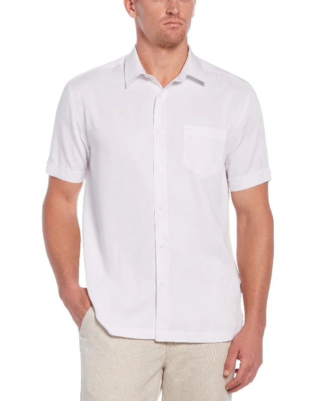 Two-Tone One Pocket Floral Print Shirt Collared T-Shirt Boat Neck A-Line