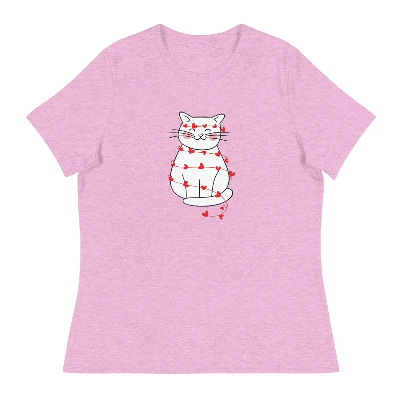 Wrapped in Love Kitty Women's Relaxed T-Shirt Anti-Shrink Durable Soft