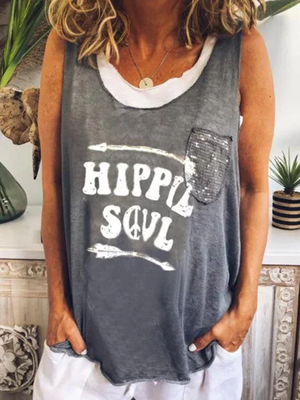 Round Neck Sleeveless Cotton-Blend Plain Shirts & Tops Spandex Blend Rayon Blend Denim Blend