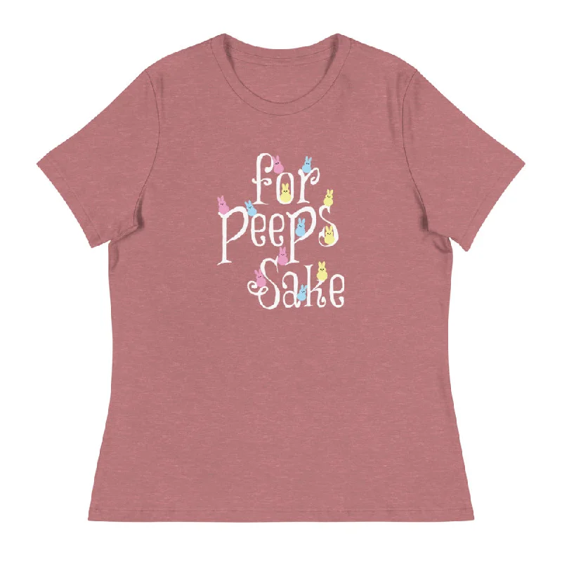 For Peeps Sake Women's Relaxed T-Shirt Terry Blend Velvet Blend Canvas Blend