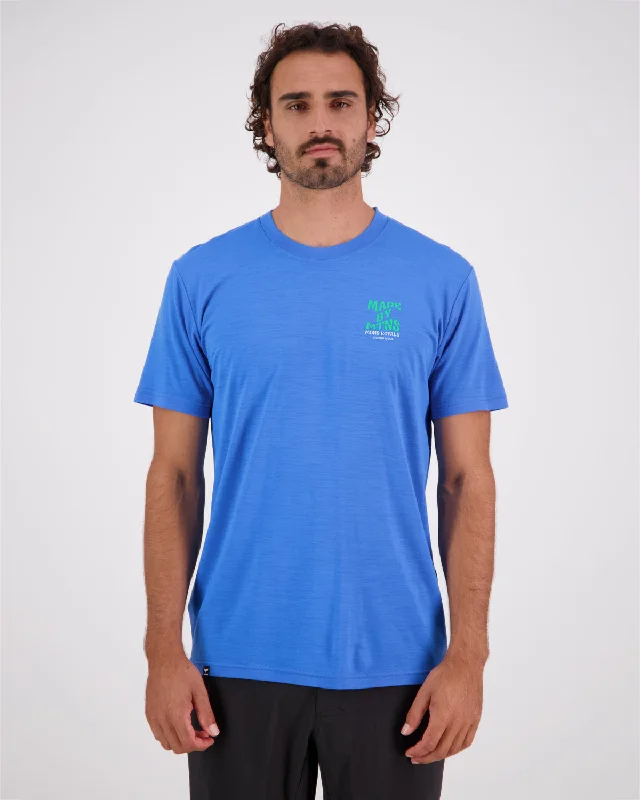 Icon Merino Classic T-Shirt - Pop Blue Terry Blend Velvet Blend Canvas Blend