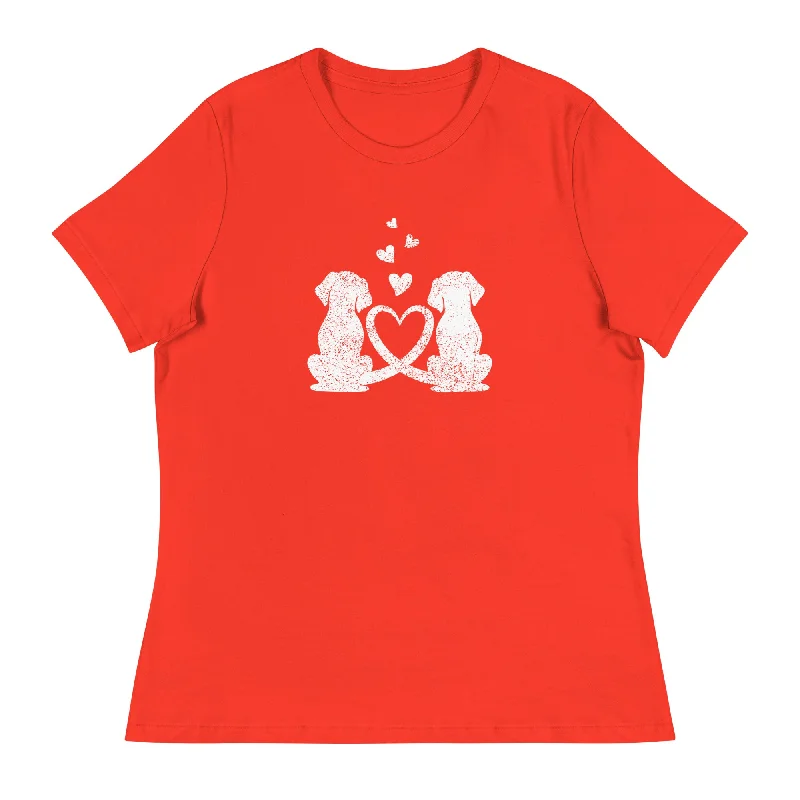 Puppy Love Women's Relaxed T-Shirt Machine Wash Dry Clean Hand Wash