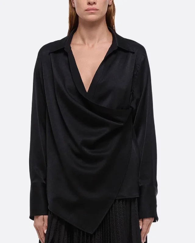 Wrap Relax Shirt Boxy Fit Fitted Loose