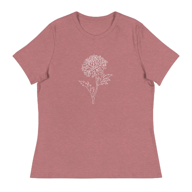 Chrysanthemum Women's Relaxed T-Shirt Fashionable Trendy Casual