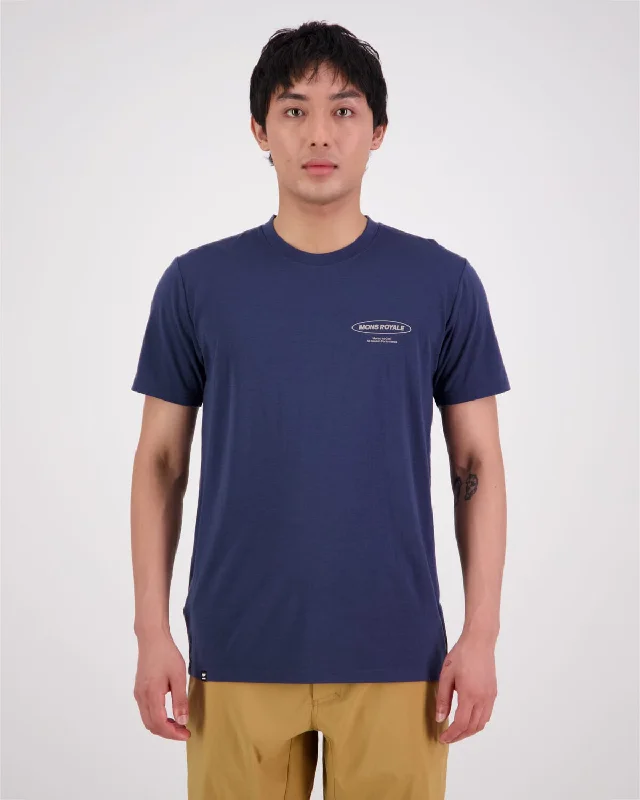 Icon Merino Classic T-Shirt - Midnight Silk Blend Satin Velvet
