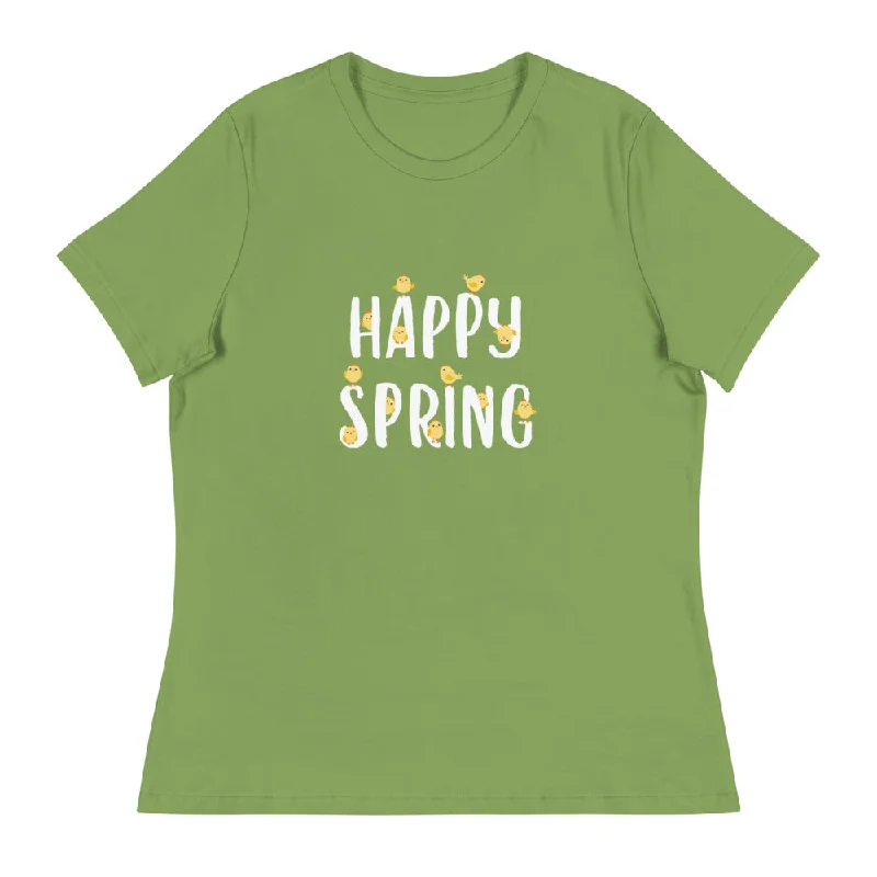 Hello Spring Chicks Women's Relaxed T-Shirt Fashionable Trendy Casual