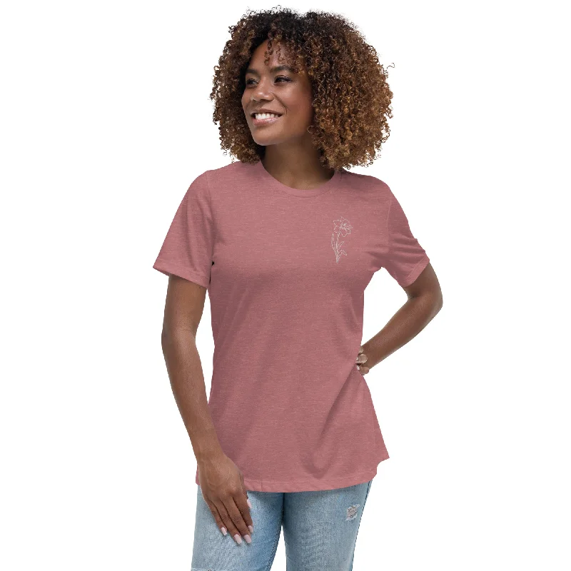 Daffodil Women's Relaxed T-Shirt Mesh Canvas Denim