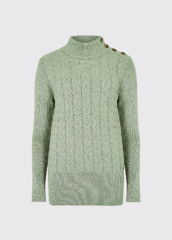 Claremont Sweater - Sage Front Pockets Side Pockets Patch Pockets