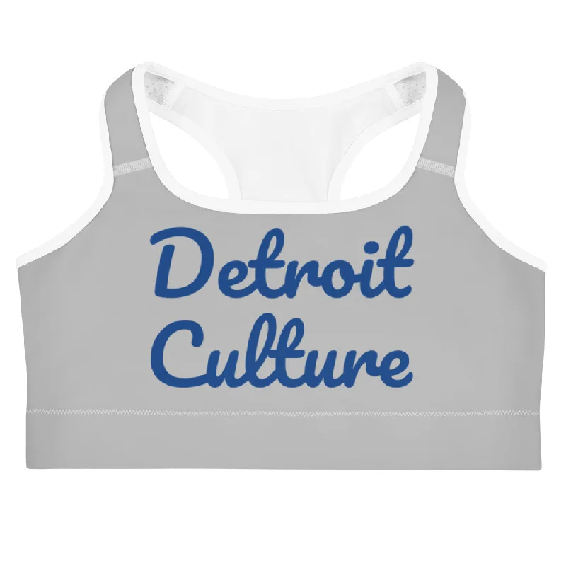 Detroit Culture Crop Tank metallic tank top