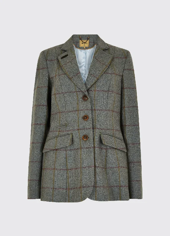 Darkhedge Tweed Jacket - Sorrel Welt Pockets Slit Pockets Flap Pockets