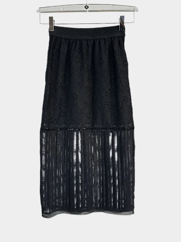 Broderie Anglaise Skirt chiffon skirt flowing