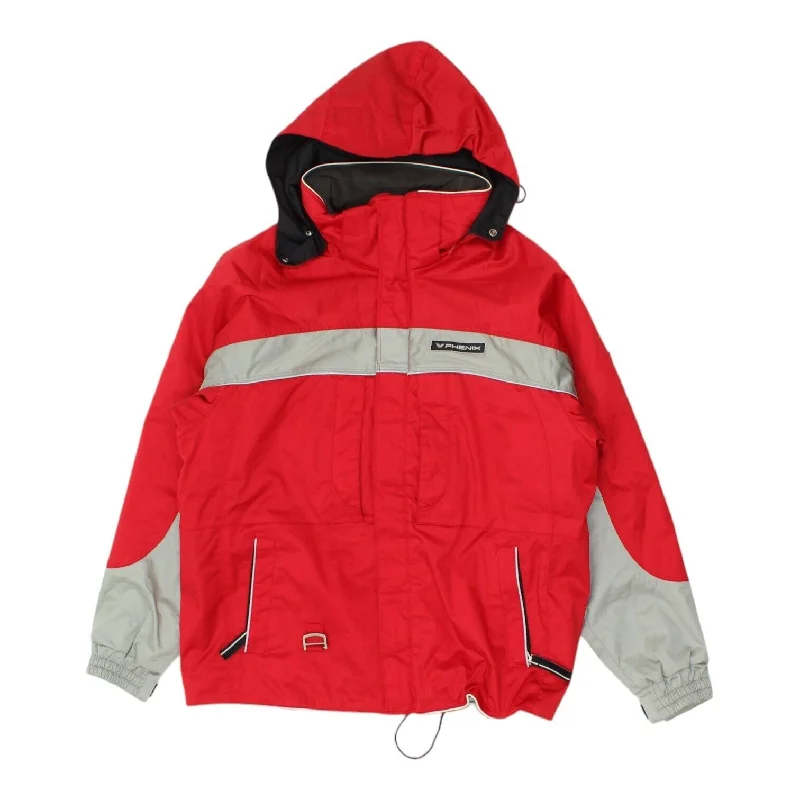 Phenix Womens Red Ski Jacket | Winter Sports Skiing Snow Coat Sportswear VTG Belted Jacket Elasticated Jacket Padded Jacket