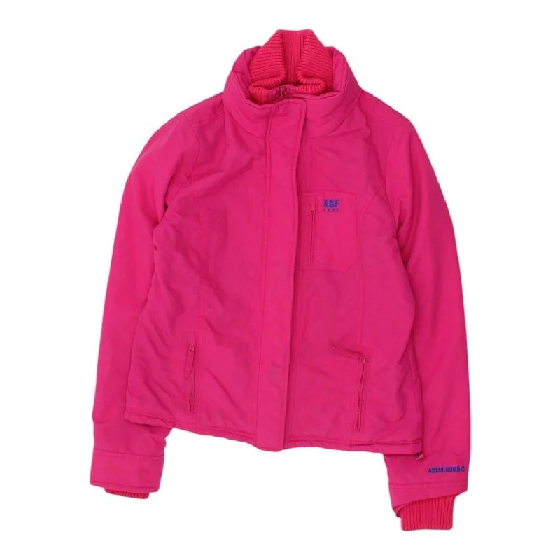 Abercrombie & Fitch Womens Pink Jacket | Vintage Outdoors Casual Designer Cotton Jacket Linen Jacket Terry Jacket