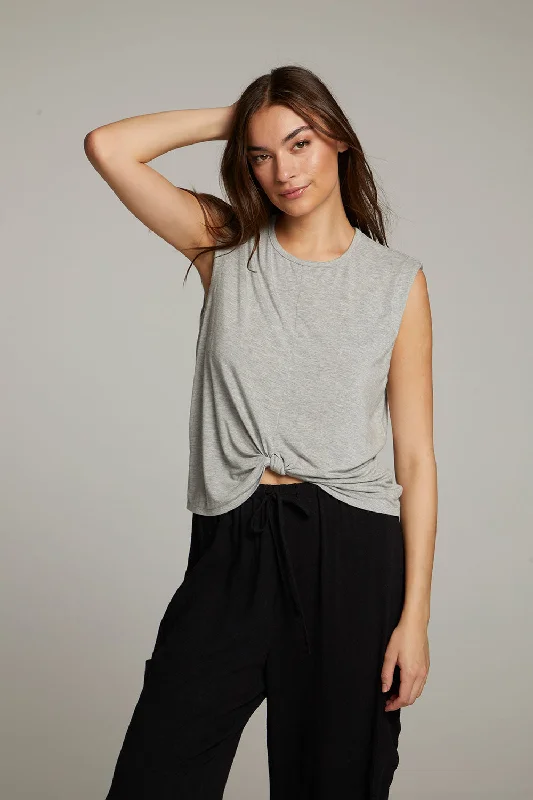 Ocean Heather Grey Tank vibrant tank top
