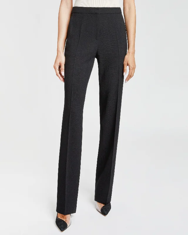 AMARA Straight Leg Pant in Luxury Wool Crepe Soft Stretch Pants