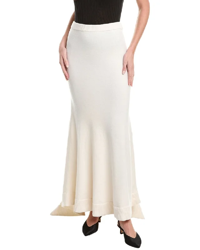 Michael Kors Collection Cashmere-Blend Fishtail Maxi Skirt leather skirt bold