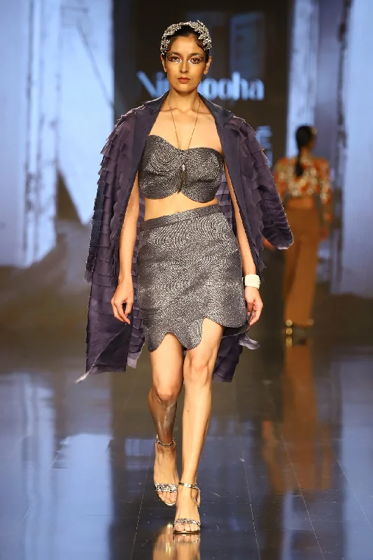 Asymmetrical Corded Skirt linen skirt airy