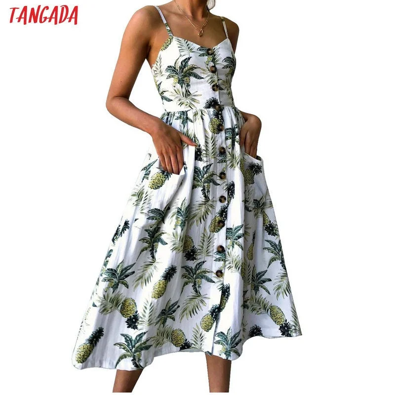 Summer Women Dress 2019 Vintage Sexy Bohemian Floral Tunic Beach Dress