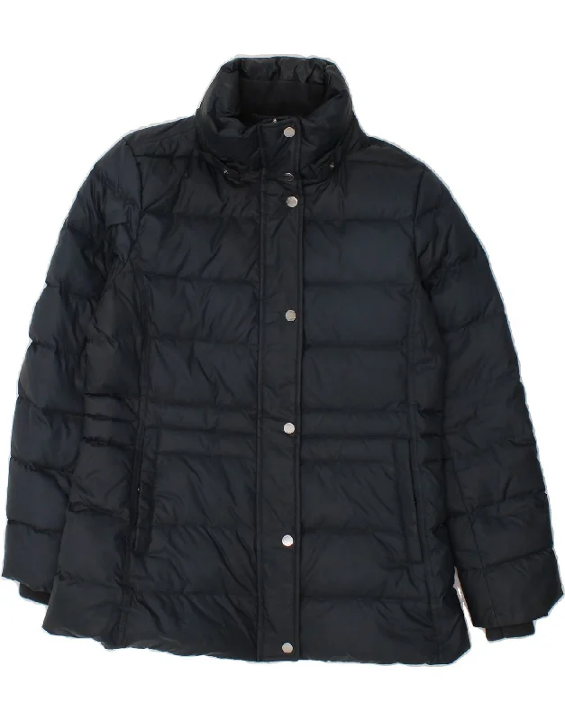 TOMMY HILFIGER Womens Padded Jacket UK 16 Large Navy Blue Polyester Fleece Jacket Down Jacket Parka