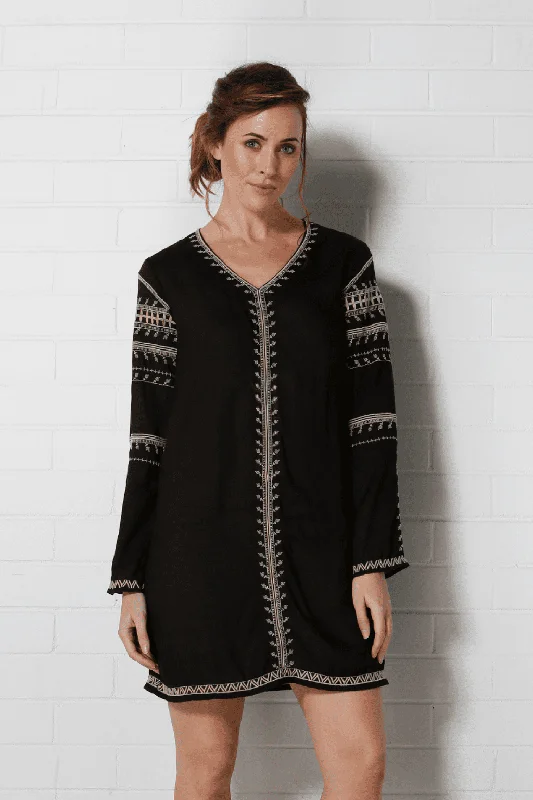 Olive Black Dress - Sage Tunic