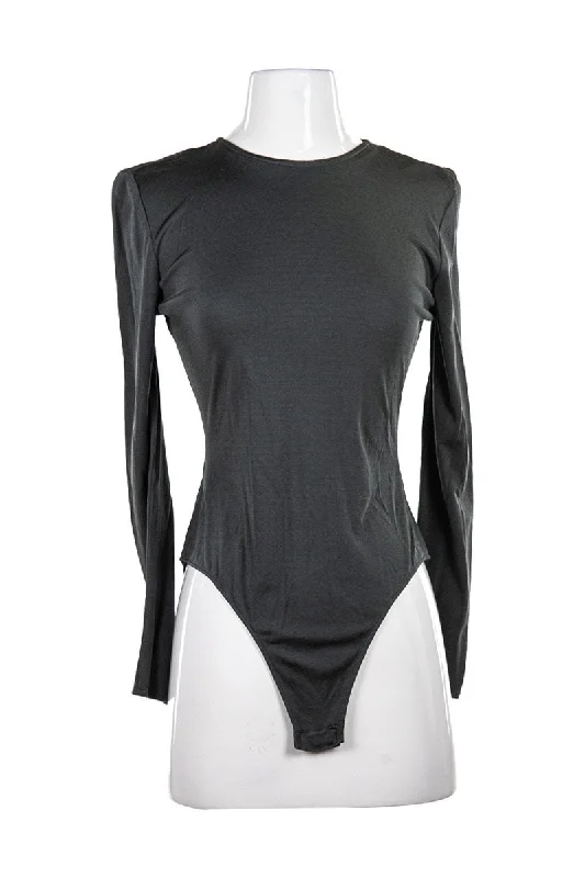 No Brand Bodysuit Elegant Bodysuit with Bow Detail