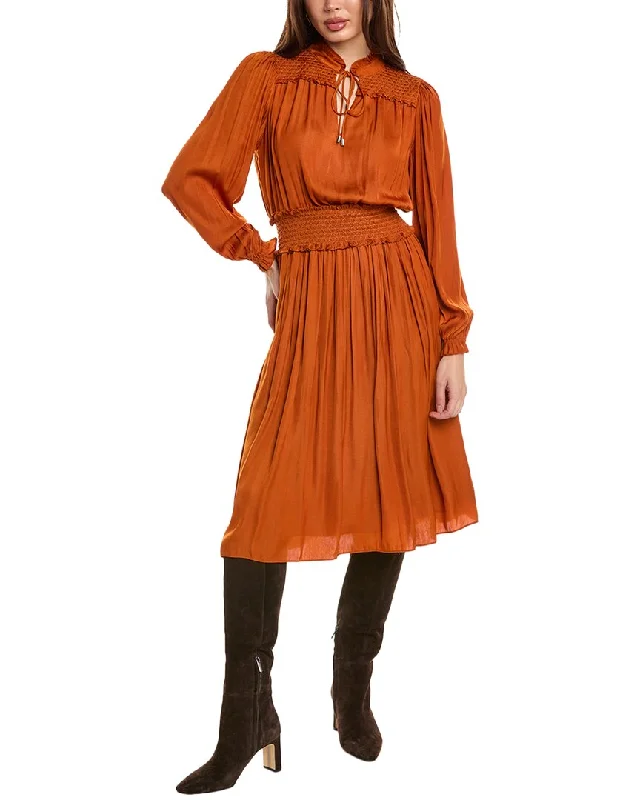T Tahari Split Neck Dress
