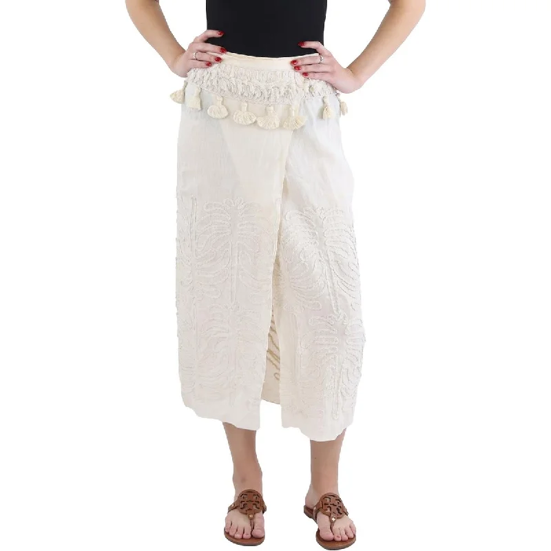 Tansania Sun Womens Linen Midi Wrap Skirt lightweight skirt design