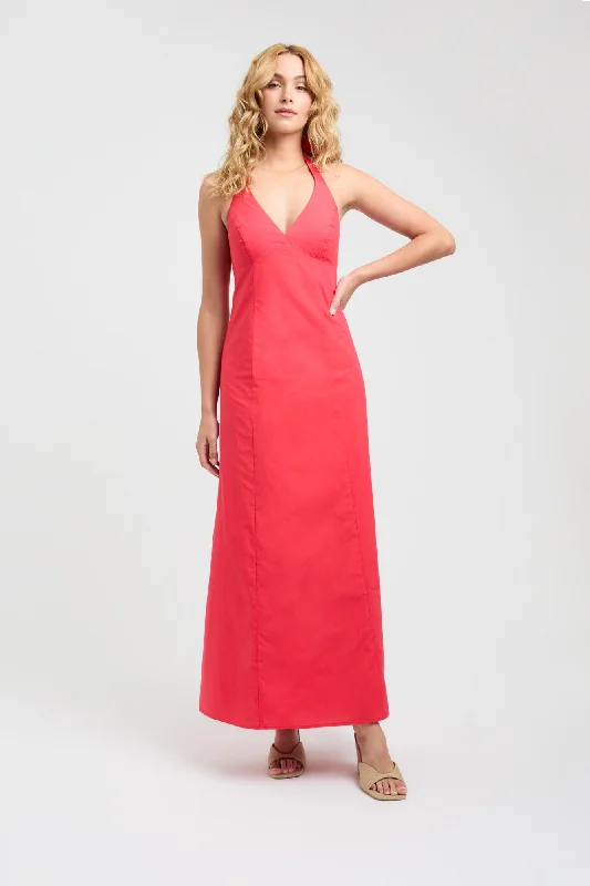 Poplin Vee Halter Dress Bodycon Club Sequined
