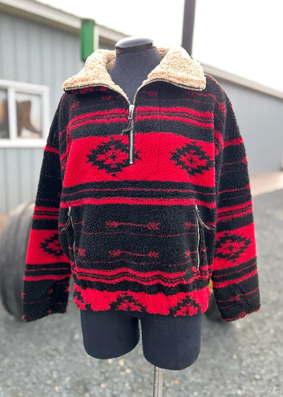 StS Ranchwear Red Southwest Fleece Jacket Insulated Jacket Fitted Jacket Loose Jacket